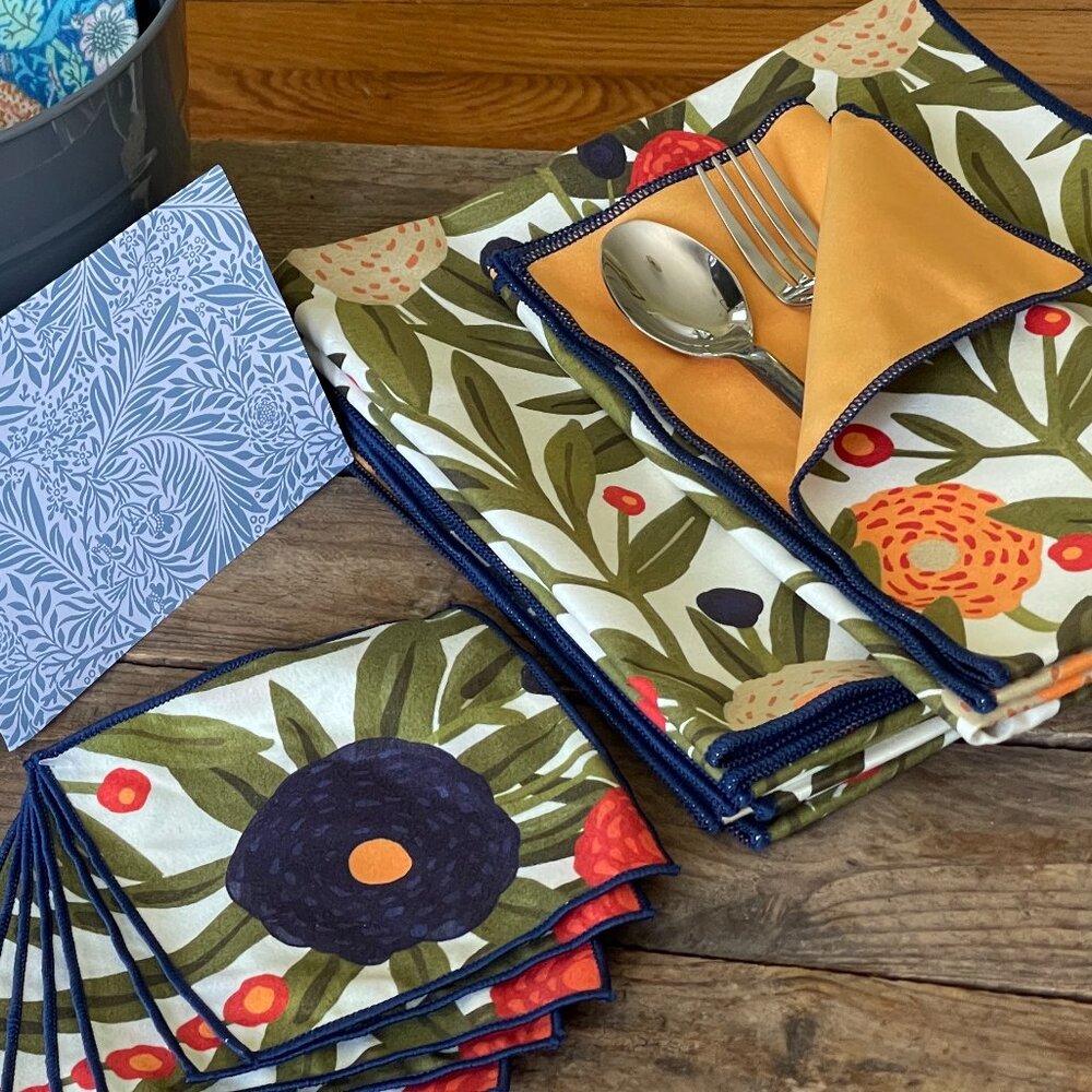 Artisan Bundle- Napkins/Coasters/Towel/Bucket/Bag-NEW